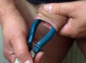 Gigantic pliers with foreskin - 4 movies